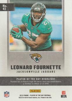 2019 Panini Player of the Day - Silver #42 Leonard Fournette Back