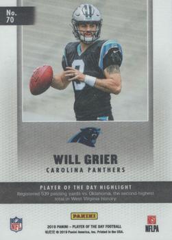 2019 Panini Player of the Day - Silver #70 Will Grier Back