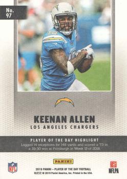 2019 Panini Player of the Day - Silver #97 Keenan Allen Back