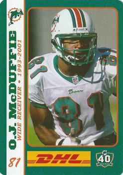 2005 DHL Miami Dolphins Greats #NNO O.J. McDuffie Front