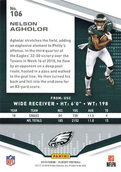 2019 Panini Playoff #106 Nelson Agholor Back