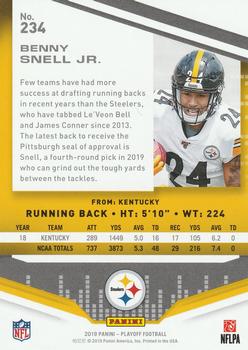 2019 Panini Playoff #234 Benny Snell Jr. Back