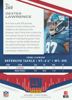 2019 Panini Playoff #260 Dexter Lawrence Back