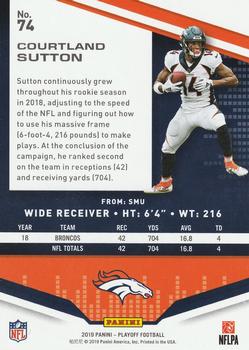2019 Panini Playoff - Goal Line #74 Courtland Sutton Back