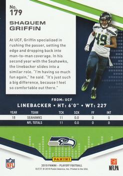 2019 Panini Playoff - Kickoff #179 Shaquem Griffin Back
