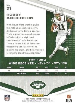 2019 Panini Playoff - 3rd Down #21 Robby Anderson Back