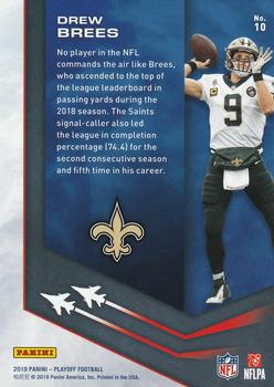 2019 Panini Playoff - Air Command #10 Drew Brees Back