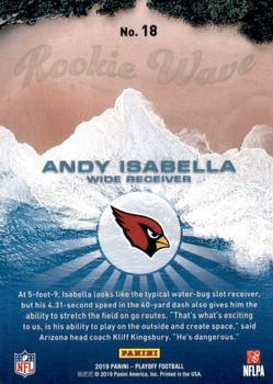 2019 Panini Playoff - Rookie Wave #18 Andy Isabella Back
