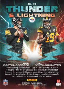 2019 Panini Playoff - Thunder & Lightning #10 Ben Roethlisberger / JuJu Smith-Schuster Back