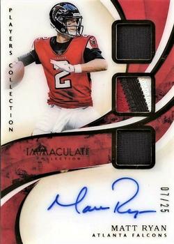 2019 Panini Immaculate Collection - Immaculate Players Collection Autographs #PCA-MRY Matt Ryan Front