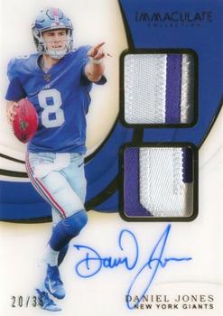 2019 Panini Immaculate Collection - Immaculate Signature Patches Rookie #ISPR-DJ Daniel Jones Front