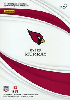 2019 Panini Immaculate Collection - Rookie Player Caps Team Logo #PC-1 Kyler Murray Back