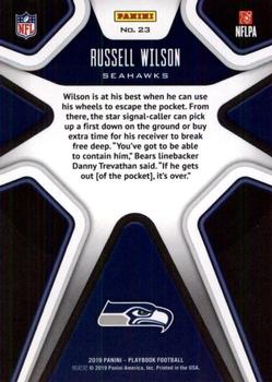 2019 Panini Playbook - X's and O's #23 Russell Wilson Back
