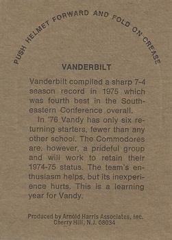 1976 Sunbeam SEC Stand-ups #NNO Vanderbilt Commodores Back