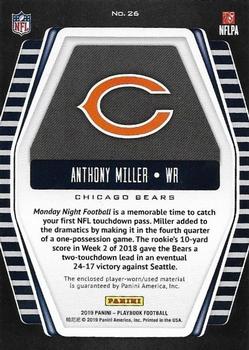 2019 Panini Playbook - Hot Routes Prime #26 Anthony Miller Back