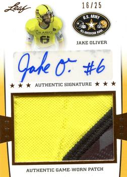 2013 Leaf U.S. Army All-American Bowl - Patch Autographs Bronze #PA-JO1 Jake Oliver Front