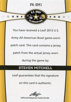 2013 Leaf U.S. Army All-American Bowl - Patch Autographs Gold #PA-SM1 Steven Mitchell Back
