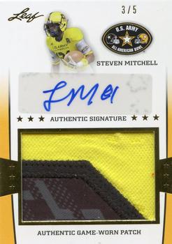 2013 Leaf U.S. Army All-American Bowl - Patch Autographs Gold #PA-SM1 Steven Mitchell Front