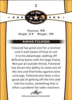 2013 Leaf U.S. Army All-American Bowl Retail #2 Ahmad Fulwood Back