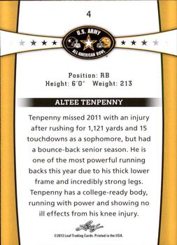 2013 Leaf U.S. Army All-American Bowl Retail #4 Altee Tenpenny Back