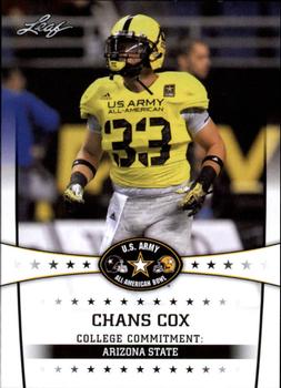 2013 Leaf U.S. Army All-American Bowl Retail #11 Chans Cox Front