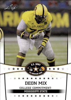 2013 Leaf U.S. Army All-American Bowl Retail #18 Deon Mix Front