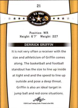 2013 Leaf U.S. Army All-American Bowl Retail #21 Derrick Griffin Back