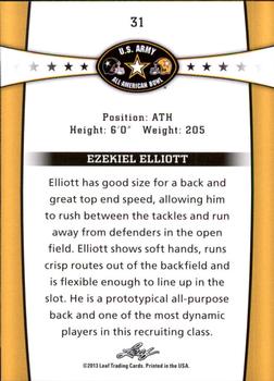 2013 Leaf U.S. Army All-American Bowl Retail #31 Ezekiel Elliott Back