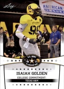 2013 Leaf U.S. Army All-American Bowl Retail #37 Isaiah Golden Front