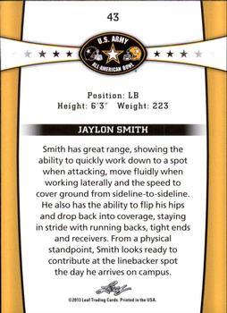 2013 Leaf U.S. Army All-American Bowl Retail #43 Jaylon Smith Back