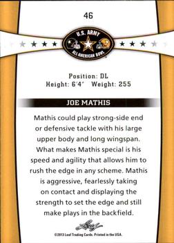 2013 Leaf U.S. Army All-American Bowl Retail #46 Joe Mathis Back