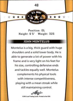 2013 Leaf U.S. Army All-American Bowl Retail #48 John Montelus Back