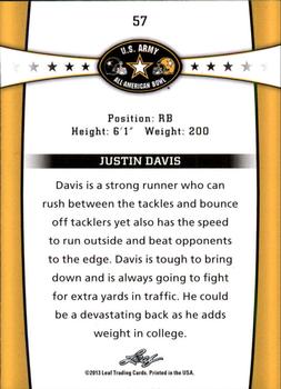 2013 Leaf U.S. Army All-American Bowl Retail #57 Justin Davis Back