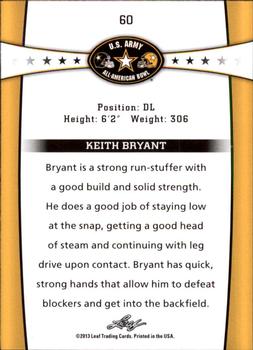 2013 Leaf U.S. Army All-American Bowl Retail #60 Keith Bryant Back