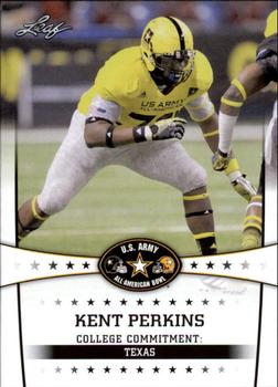 2013 Leaf U.S. Army All-American Bowl Retail #63 Kent Perkins Front