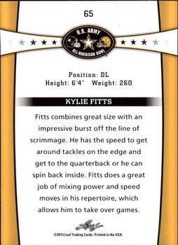 2013 Leaf U.S. Army All-American Bowl Retail #65 Kylie Fitts Back