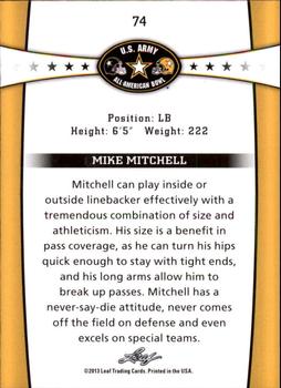 2013 Leaf U.S. Army All-American Bowl Retail #74 Mike Mitchell Back