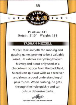 2013 Leaf U.S. Army All-American Bowl Retail #89 Taquan Mizzell Back