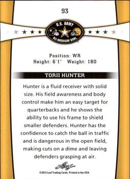 2013 Leaf U.S. Army All-American Bowl Retail #93 Torii Hunter Back