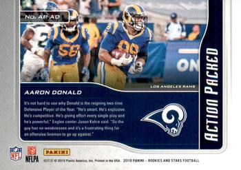 2019 Panini Rookies & Stars - Action Packed #AP-AD Aaron Donald Back