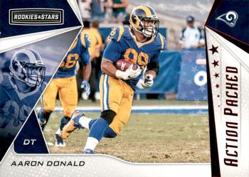 2019 Panini Rookies & Stars - Action Packed #AP-AD Aaron Donald Front