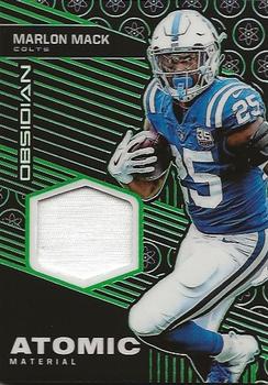 2019 Panini Obsidian - Atomic Material Electric Etch Green #AM-11 Marlon Mack Front