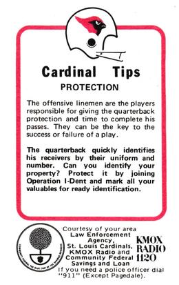 1980 St. Louis Cardinals Police #NNO Dan Dierdorf Back