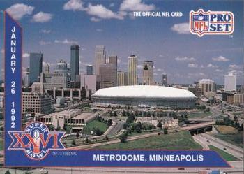 1992 Pro Set Foot Locker Super Bowl Commemorative #NNO Minneapolis Metrodome Front