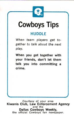 1981 Dallas Cowboys Police #NNO Doug Cosbie Back