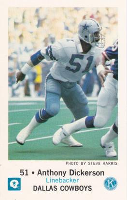 1981 Dallas Cowboys Police #NNO Anthony Dickerson Front