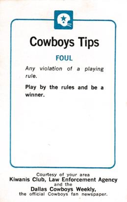 1981 Dallas Cowboys Police #NNO Michael Downs Back