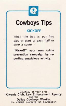 1981 Dallas Cowboys Police #NNO James Jones Back