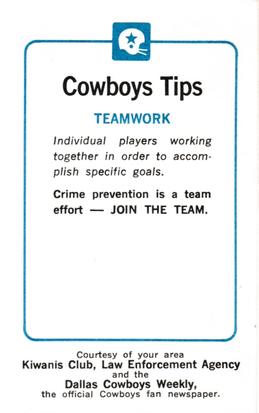 1981 Dallas Cowboys Police #NNO Steve Wilson Back