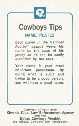 1981 Dallas Cowboys Police #NNO John Dutton Back